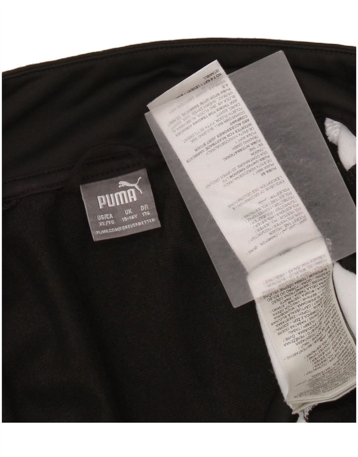 Puma Boys Graphic Tracksuit Top Jacket 15-16 Years Black Colourblock
