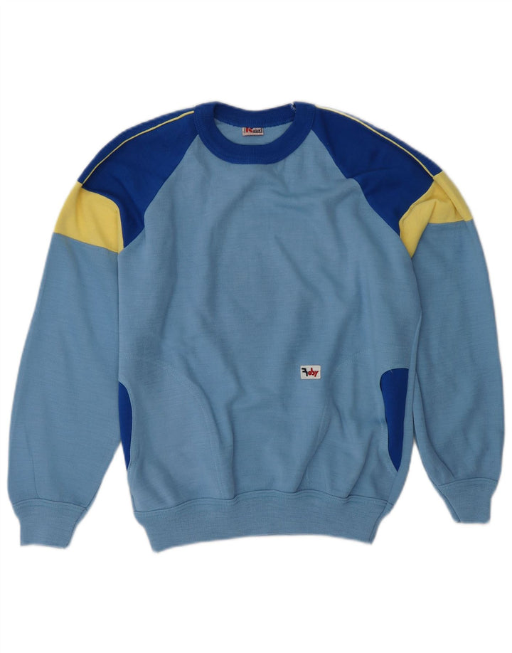 ROBY Womens Sweatshirt Jumper IT 44 Medium Blue Colourblock
