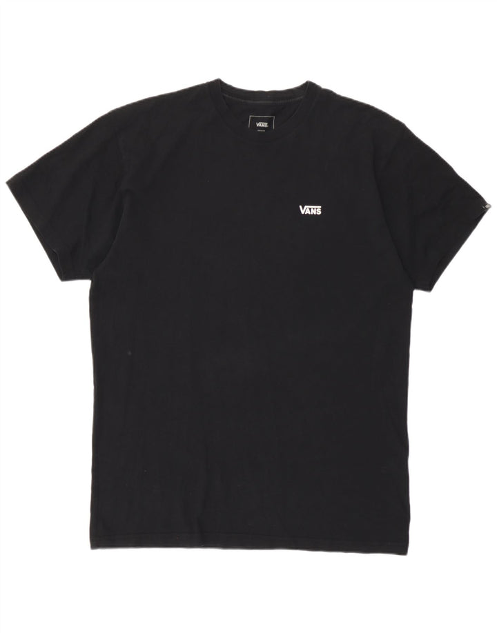 Vans Mens Classic Fit T-Shirt Top Medium Black Cotton