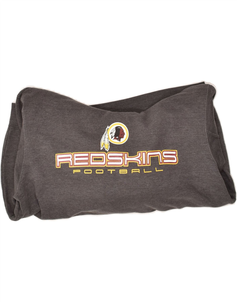 NFL TEAM APPAREL Mens Redskins Graphic Hoodie Jumper XL Grey Cotton | Vintage NFL TEAM APPAREL | Thrift | Second-Hand NFL TEAM APPAREL | Used Clothing | Messina Hembry 