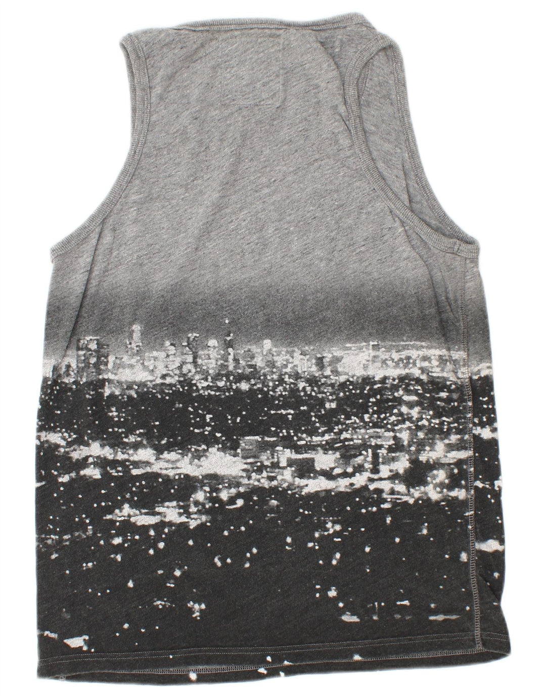 SUPERDRY Mens Graphic Vest Top Large Grey Colourblock