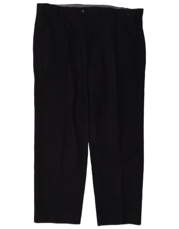 Marks & Spencer Mens Regular Suit Trousers W38 L29 Navy Blue Polyester