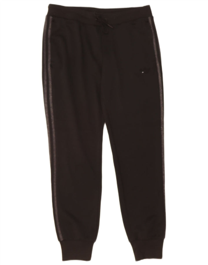 ADIDAS Womens Tracksuit Trousers Joggers UK 14 Large Black Polyester