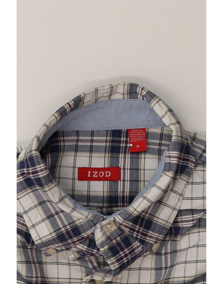 IZOD Mens Shirt Medium Navy Blue Check Vintage Izod and Second-Hand Izod from Messina Hembry 