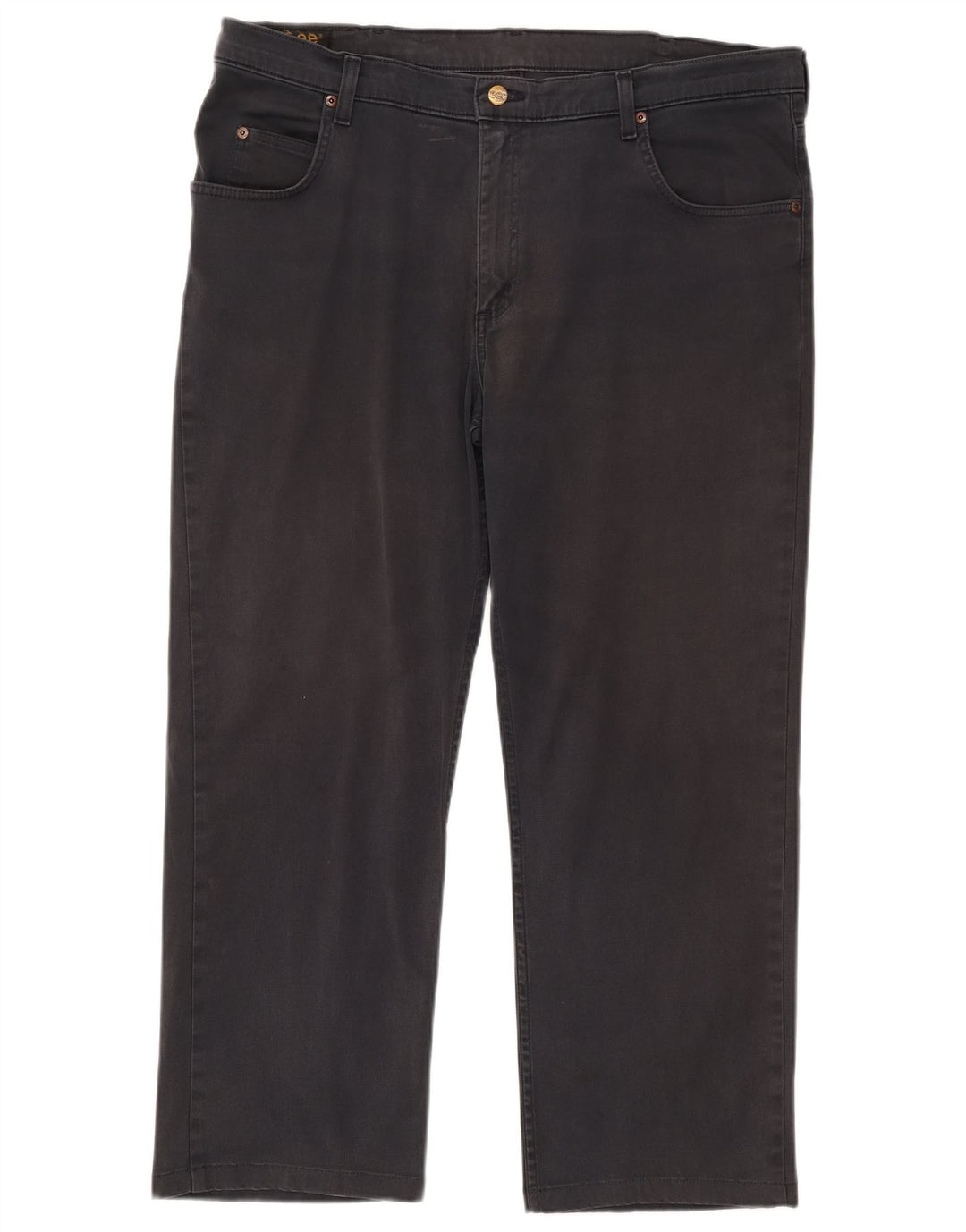 Lee Mens Straight Casual Trousers W40 L27 Black