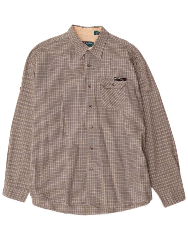 Miller & Simons Mens Shirt 2XL Grey Check Cotton