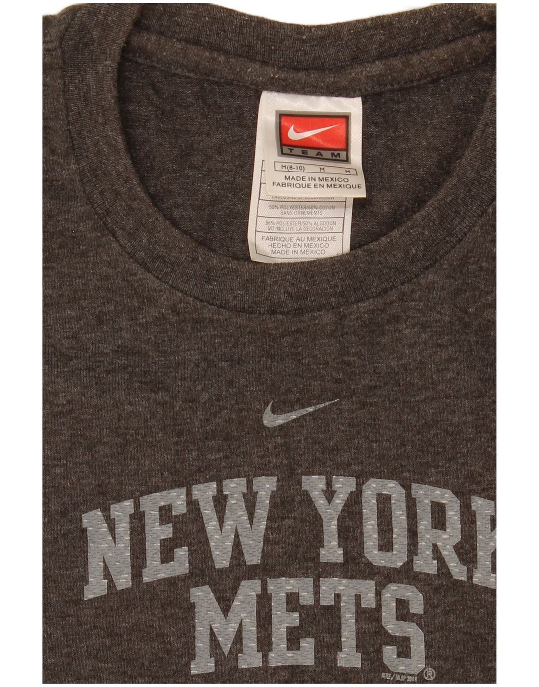 Nike Womens Graphic T-Shirt Top US 8/10 Medium Grey Flecked Polyester
