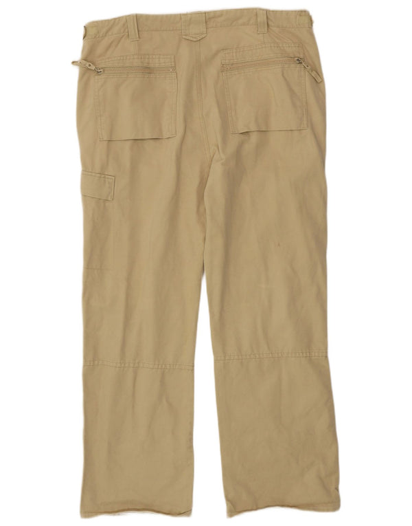 MC Joy Mens Straight Cargo Trousers IT 54 2XL W40 L29 Beige Cotton