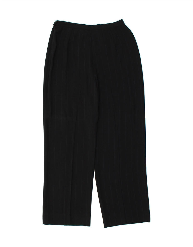 MARELLA Womens Straight Suit Trousers UK 10 Small W28 L27  Black Pinstripe | Vintage Marella | Thrift | Second-Hand Marella | Used Clothing | Messina Hembry 