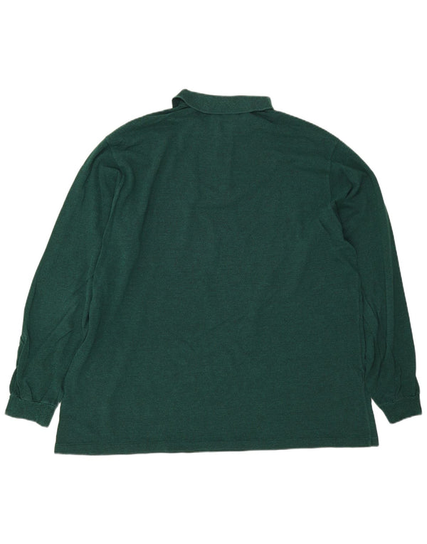 Lacoste Mens Long Sleeve Polo Shirt Size 8 3XL Green Cotton