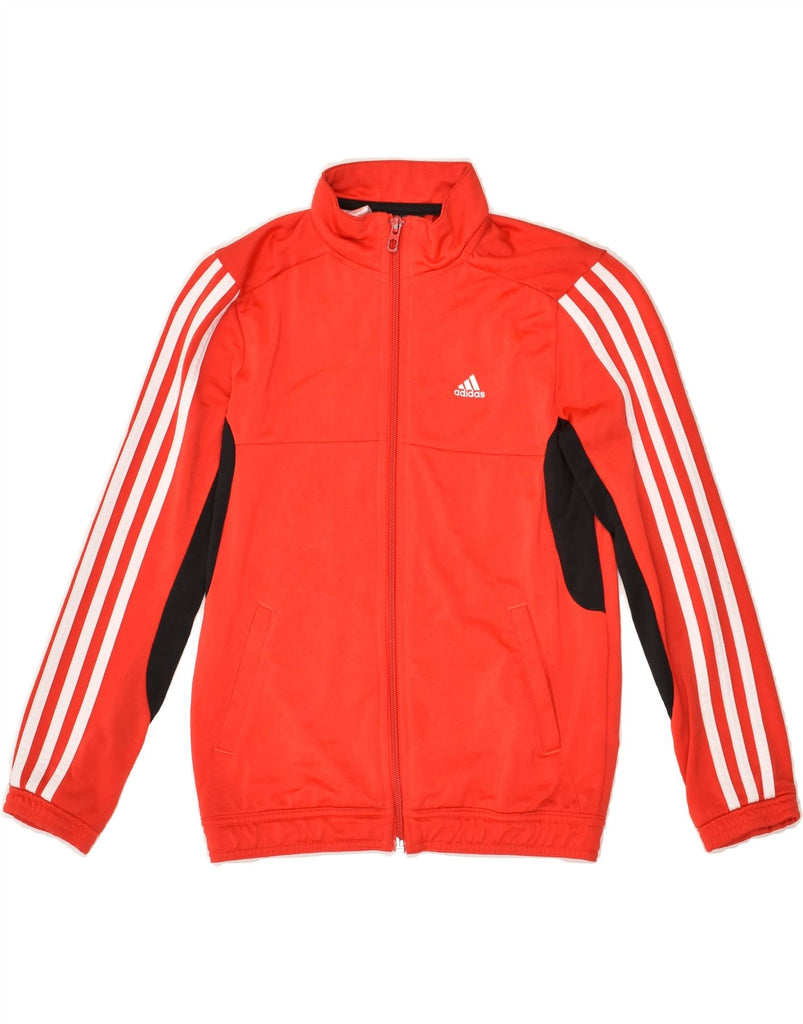 ADIDAS Boys Tracksuit Top Jacket 9-10 Years Red Polyester | Vintage Adidas | Thrift | Second-Hand Adidas | Used Clothing | Messina Hembry 