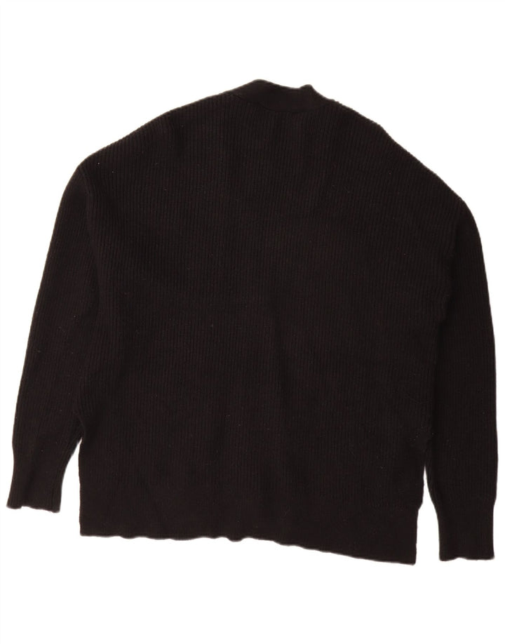Zara Womens Oversized Cardigan Sweater UK 10 Small Black