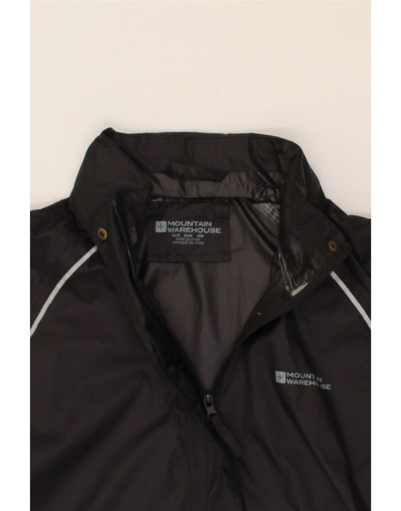 MOUNTAIN WAREHOUSE Womens Rain Jacket UK 12 Medium  Black Nylon Vintage Mountain Warehouse and Second-Hand Mountain Warehouse from Messina Hembry 