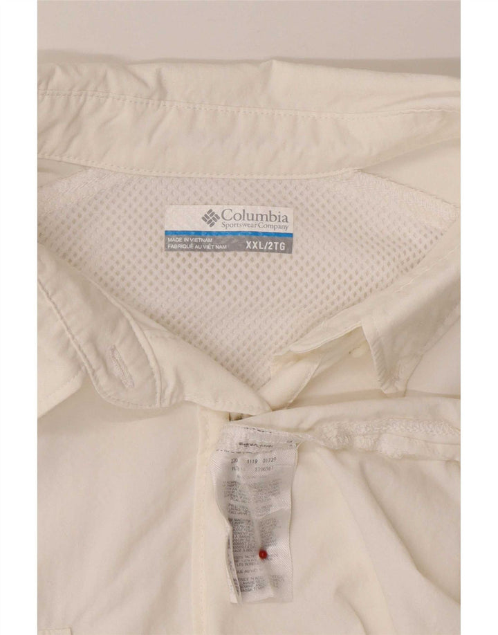 Columbia Mens Travel Shirt 2XL White Nylon