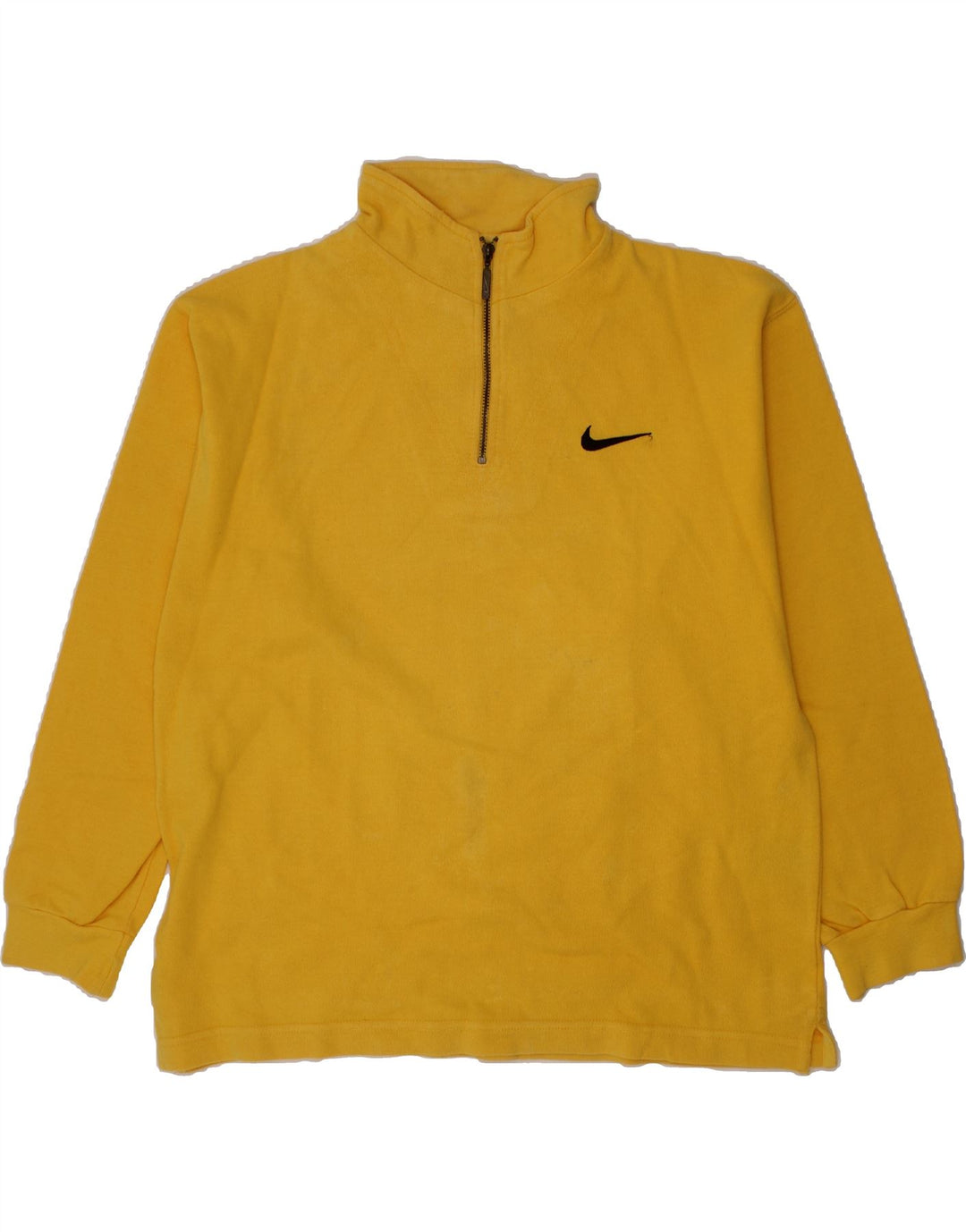 NIKE Boys Zip Neck Sweatshirt Jumper 10-11 Years Medium  Yellow Cotton Vintage Nike and Second-Hand Nike from Messina Hembry 