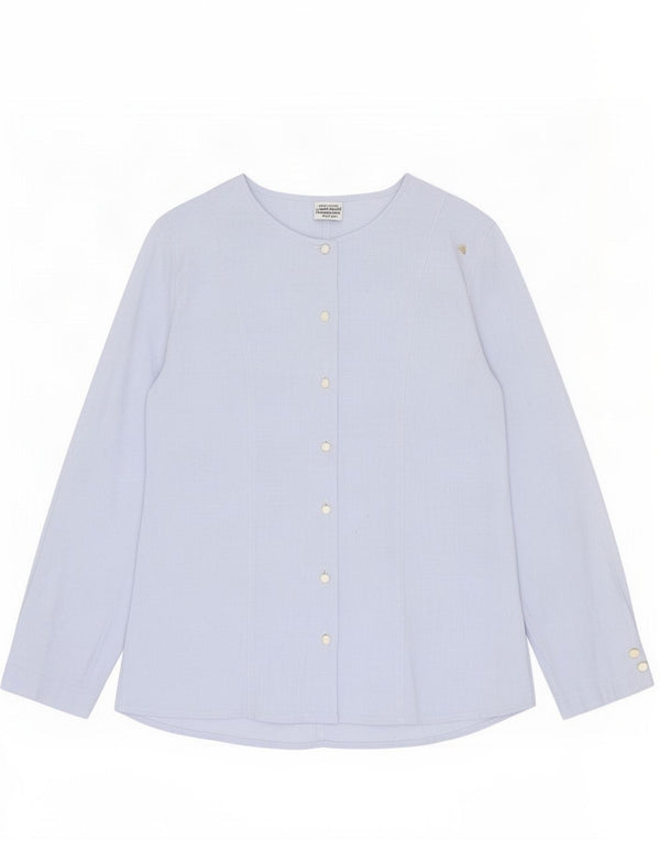 Benetton Womens Shirt Blouse UK 12 Medium Blue