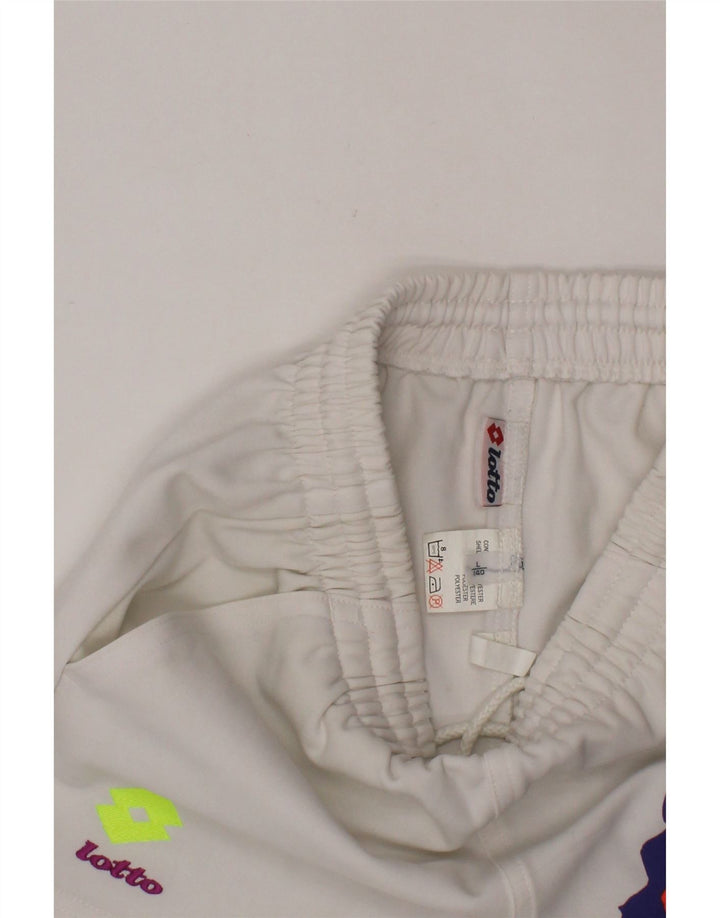 LOTTO Girls Graphic Sport Shorts 9-10 Years Large White Polyester
