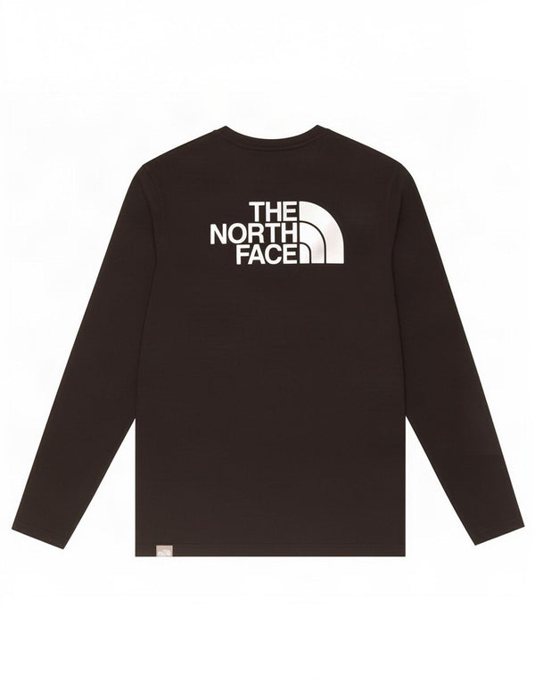 The North Face Mens Graphic Top Long Sleeve Small Black Cotton
