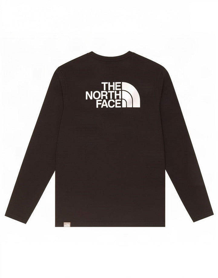 The North Face Mens Graphic Top Long Sleeve Small Black Cotton