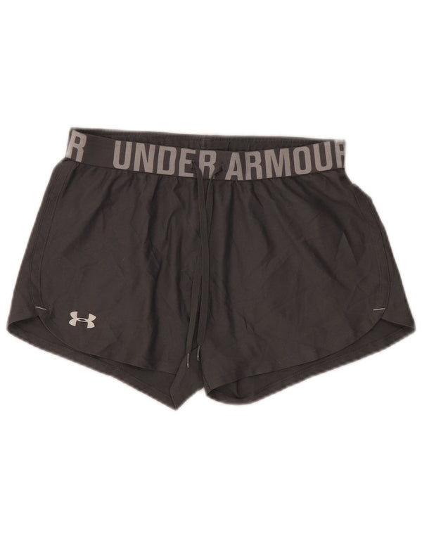 Under Armour Womens Heat Gear Graphic Sport Shorts UK 6 XS  Grey