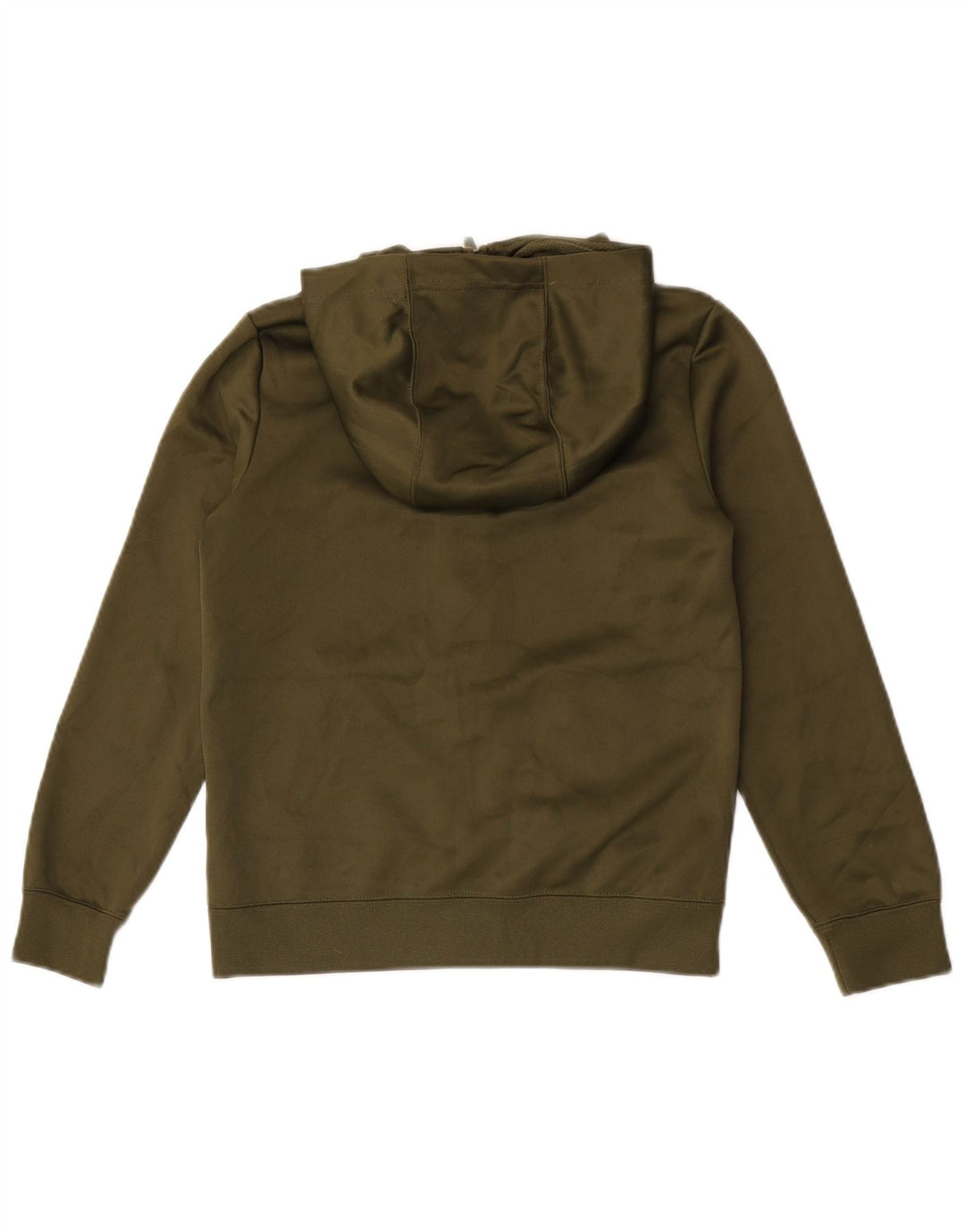 Nike Boys Zip Hoodie Sweater 10-11 Years Medium Khaki Polyester