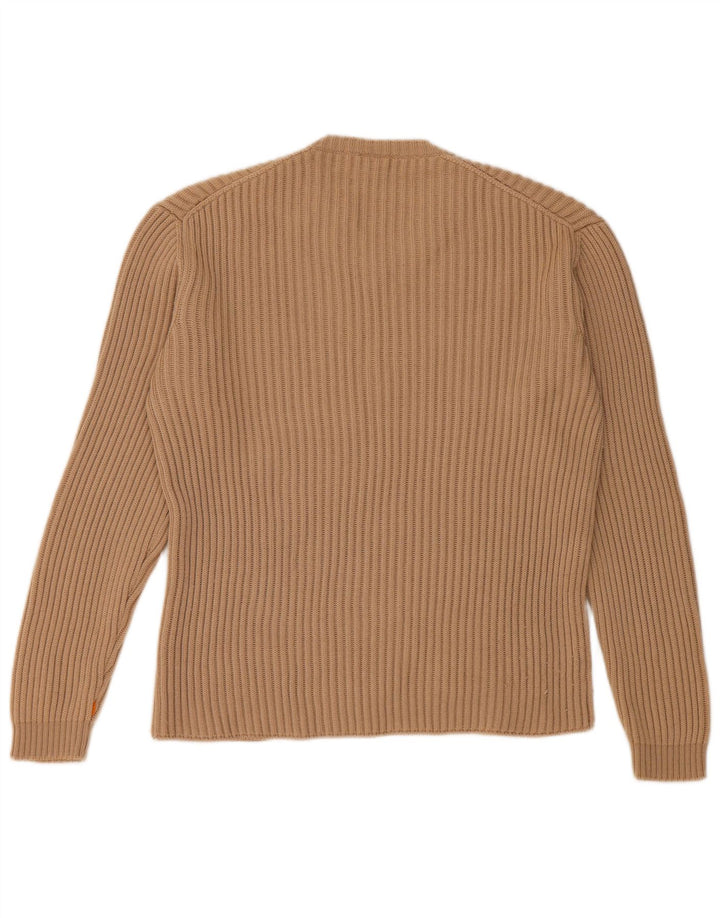 Hugo Boss Mens V-Neck Jumper Sweater Medium Beige