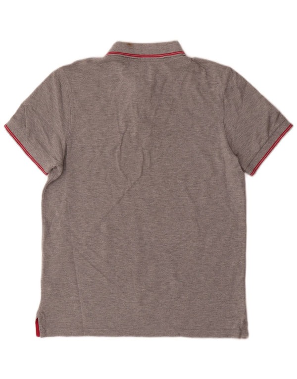 Joules Mens Slim Fit Polo Shirt Medium Grey Cotton