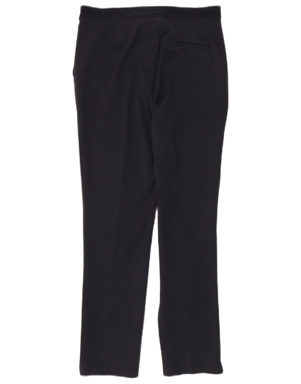 Marks & Spencer Womens Slim Casual Trousers UK 10 Small W28 L28 Navy Blue