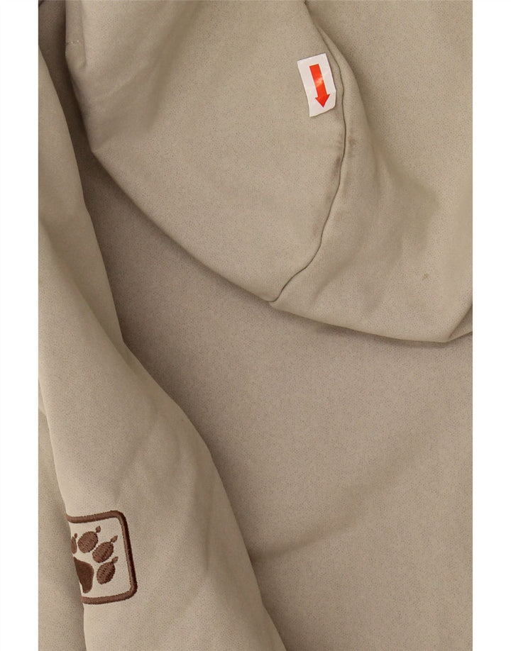 JACK WOLFSKIN Womens Hooded Windbreaker Coat UK 16 Large  Grey Polyester