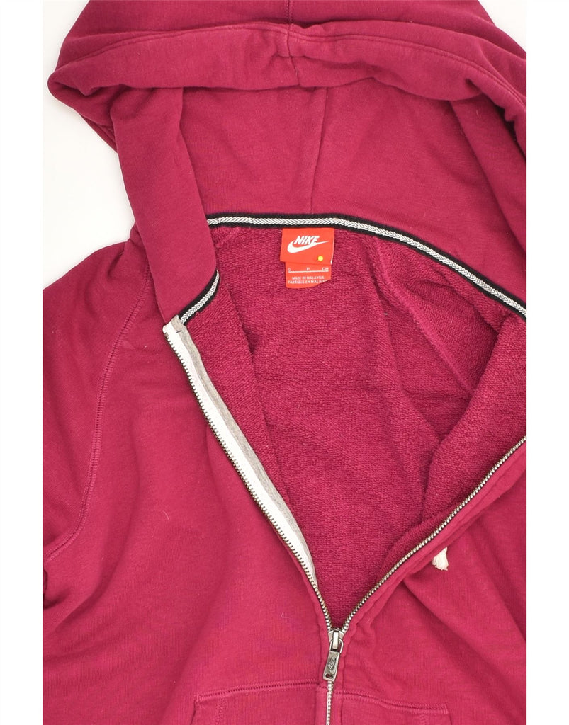 NIKE Womens Zip Hoodie Sweater UK 10 Small Pink | Vintage Nike | Thrift | Second-Hand Nike | Used Clothing | Messina Hembry 