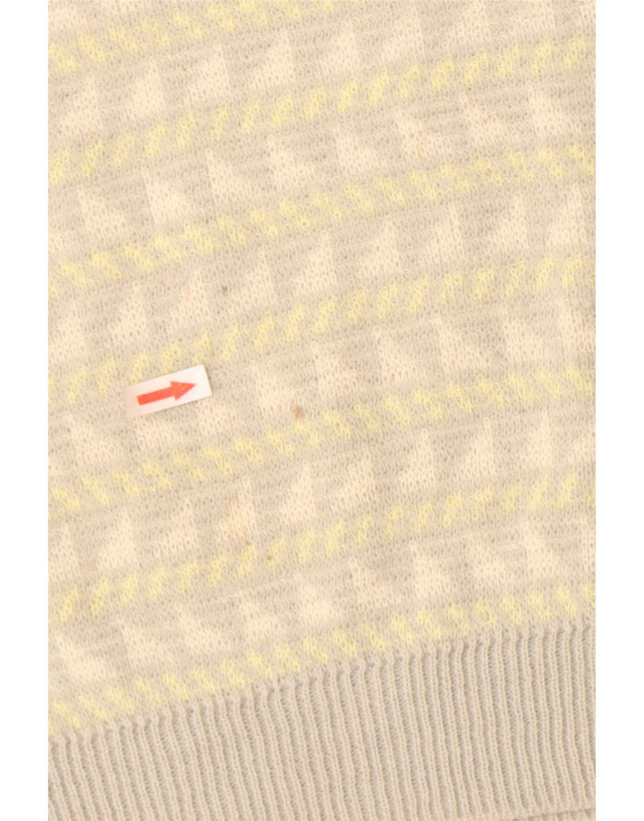 James Dillon Mens Vest Tank Top Medium Grey Geometric Acrylic