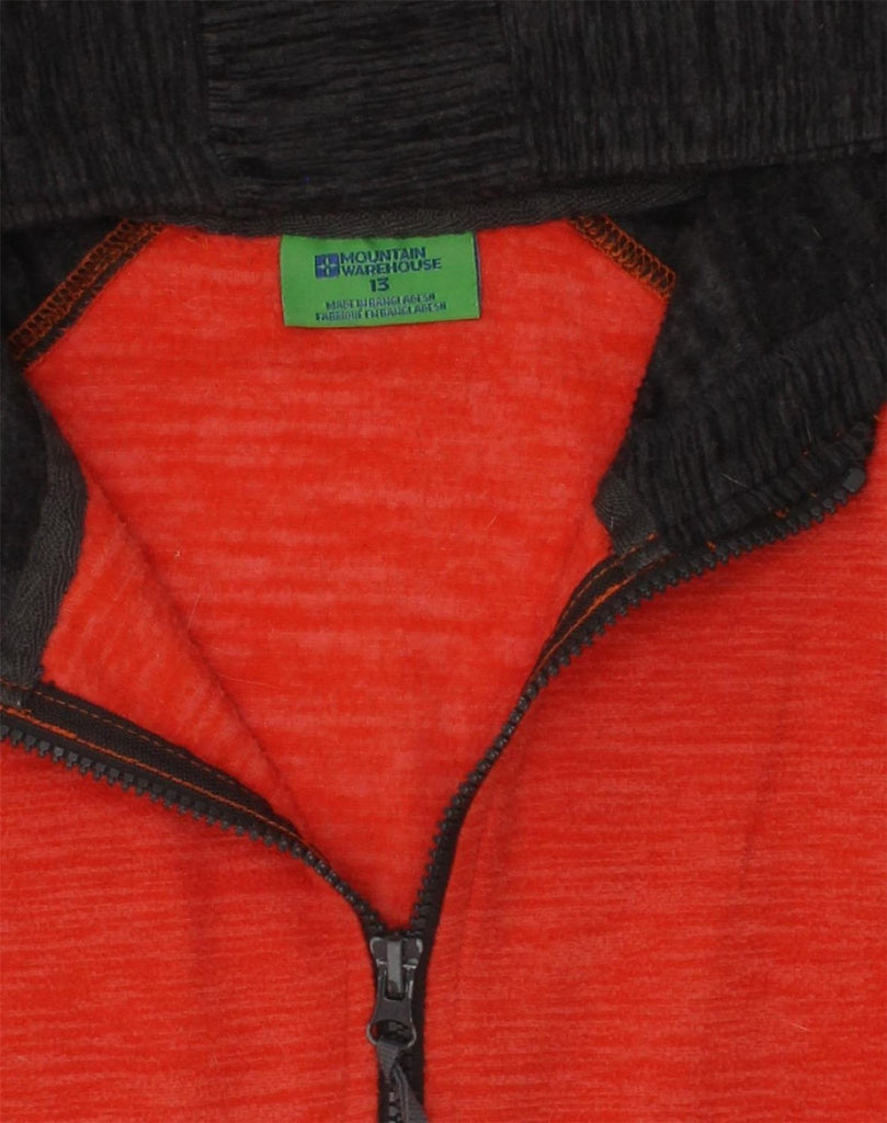 MOUNTAIN WAREHOUSE Girls Fleece Zip Hoodie Sweater 12-13 Years Orange | Vintage Mountain Warehouse | Thrift | Second-Hand Mountain Warehouse | Used Clothing | Messina Hembry 