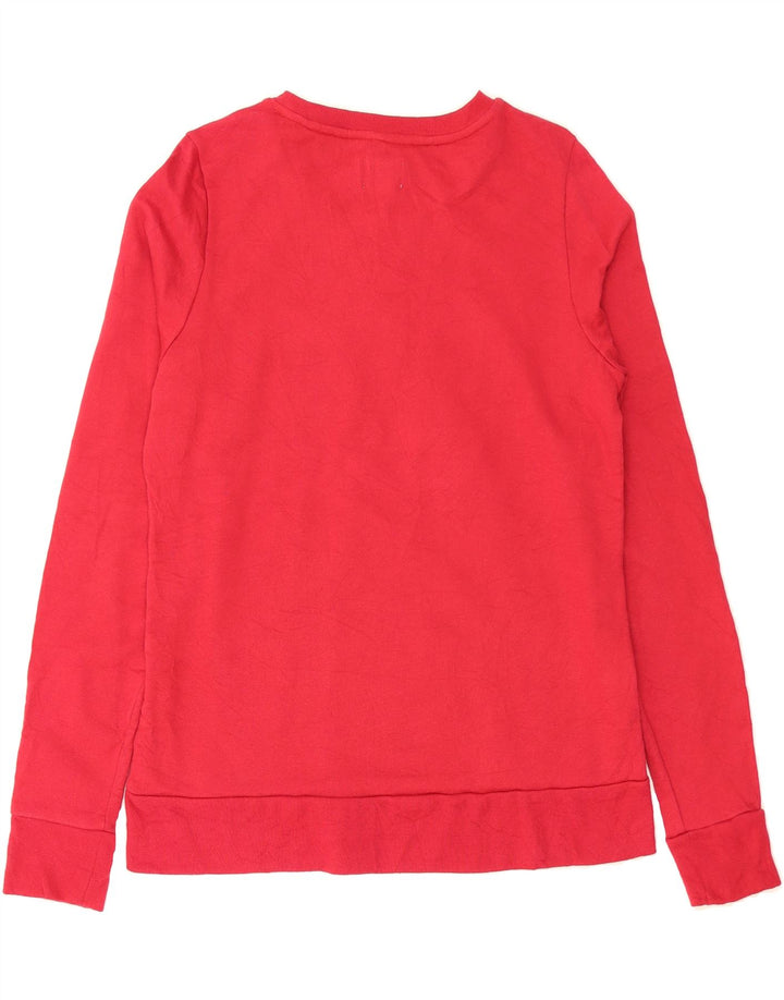 CHAMPION Womens Graphic Sweatshirt Jumper UK 16 Large Red Cotton Vintage Champion and Second-Hand Champion from Messina Hembry 