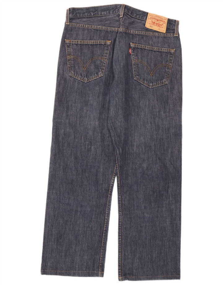 Levi's Mens 501 Straight Jeans W36 L28 Navy Blue