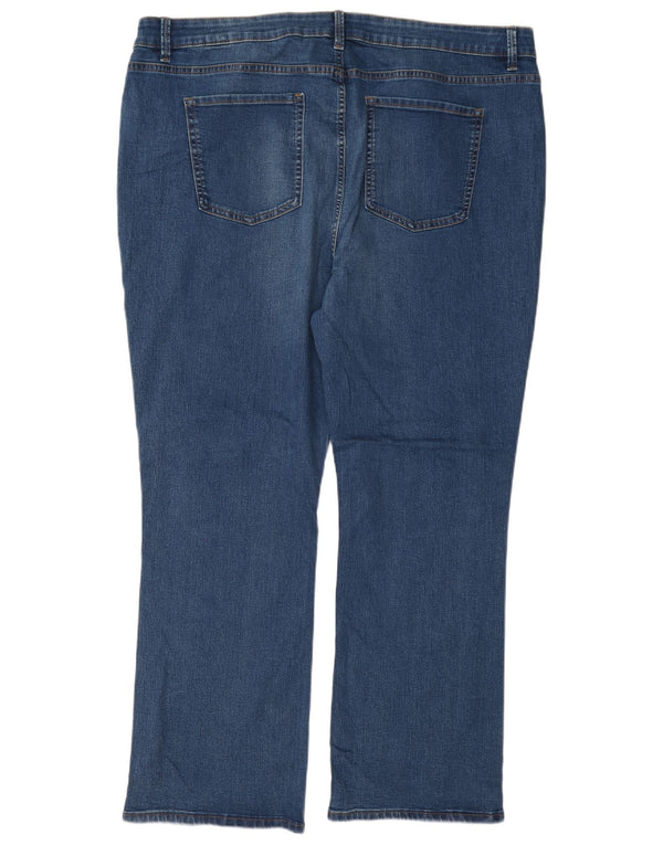Marks & Spencer Womens Eva High Waist Bootcut Jeans UK 22 3XL W42 L30 Blue