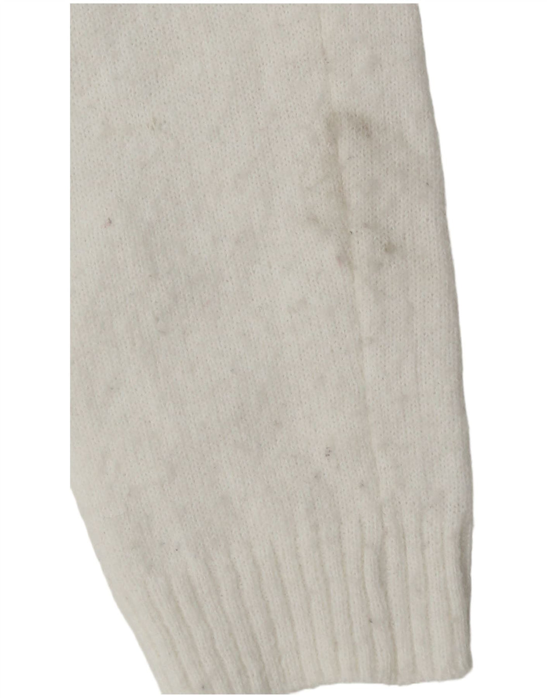 Zara Womens Crop Cardigan Sweater UK 12 Medium White Polyester