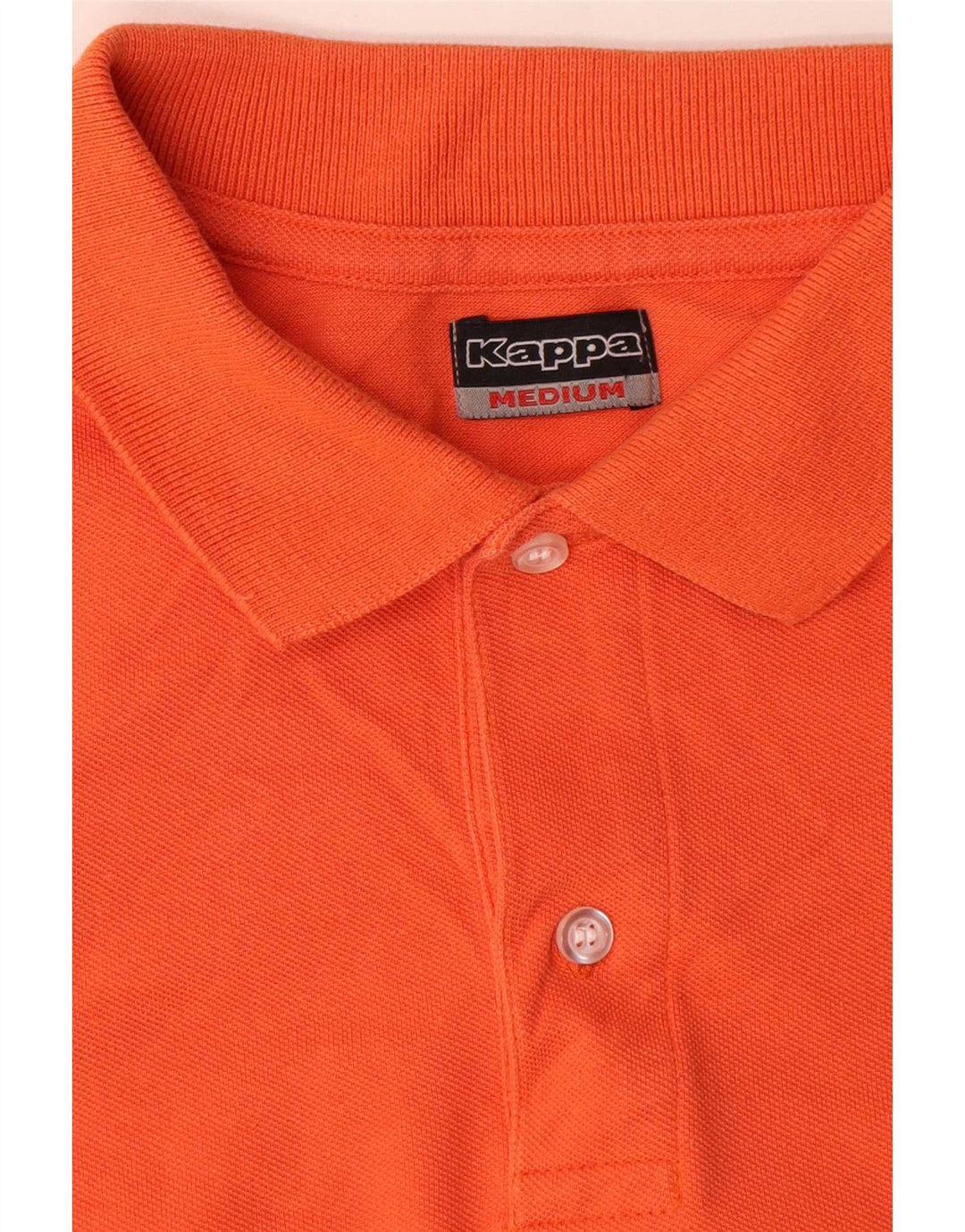 Kappa Mens Polo Shirt Medium Orange Cotton