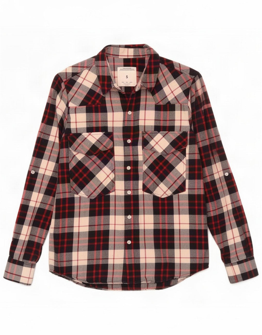 Zara Womens Flannel Shirt UK 10 Small White Check