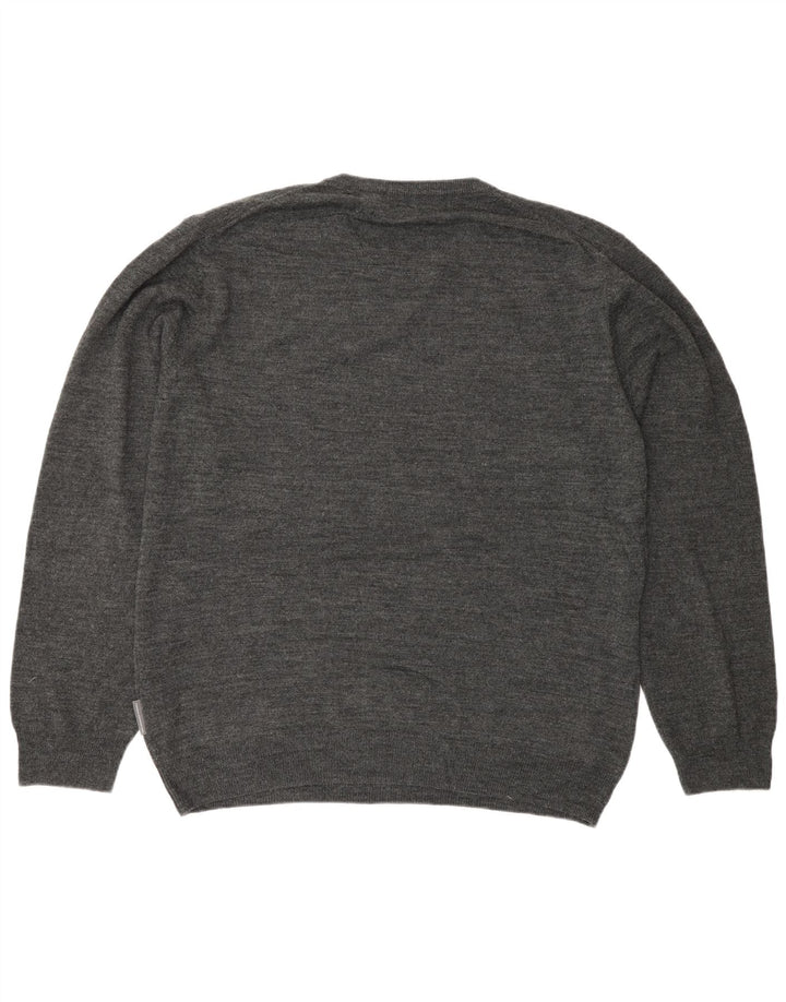 French Connection Mens Crew Neck Jumper Sweater XL Grey Acrylic