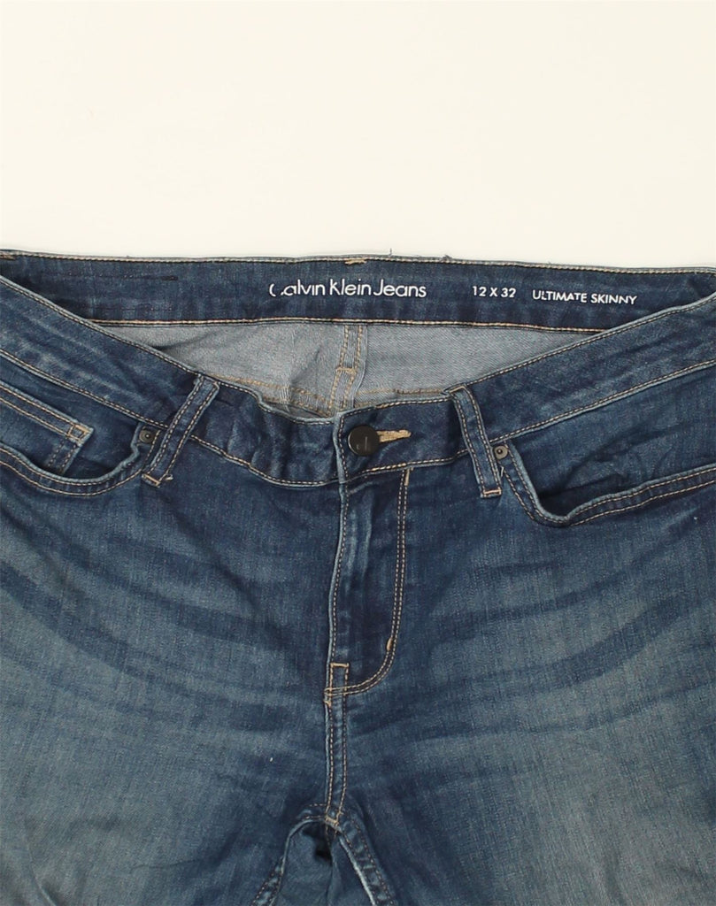 CALVIN KLEIN Womens Skinny Jeans US 12 Large W32 L32 Blue Cotton | Vintage Calvin Klein | Thrift | Second-Hand Calvin Klein | Used Clothing | Messina Hembry 