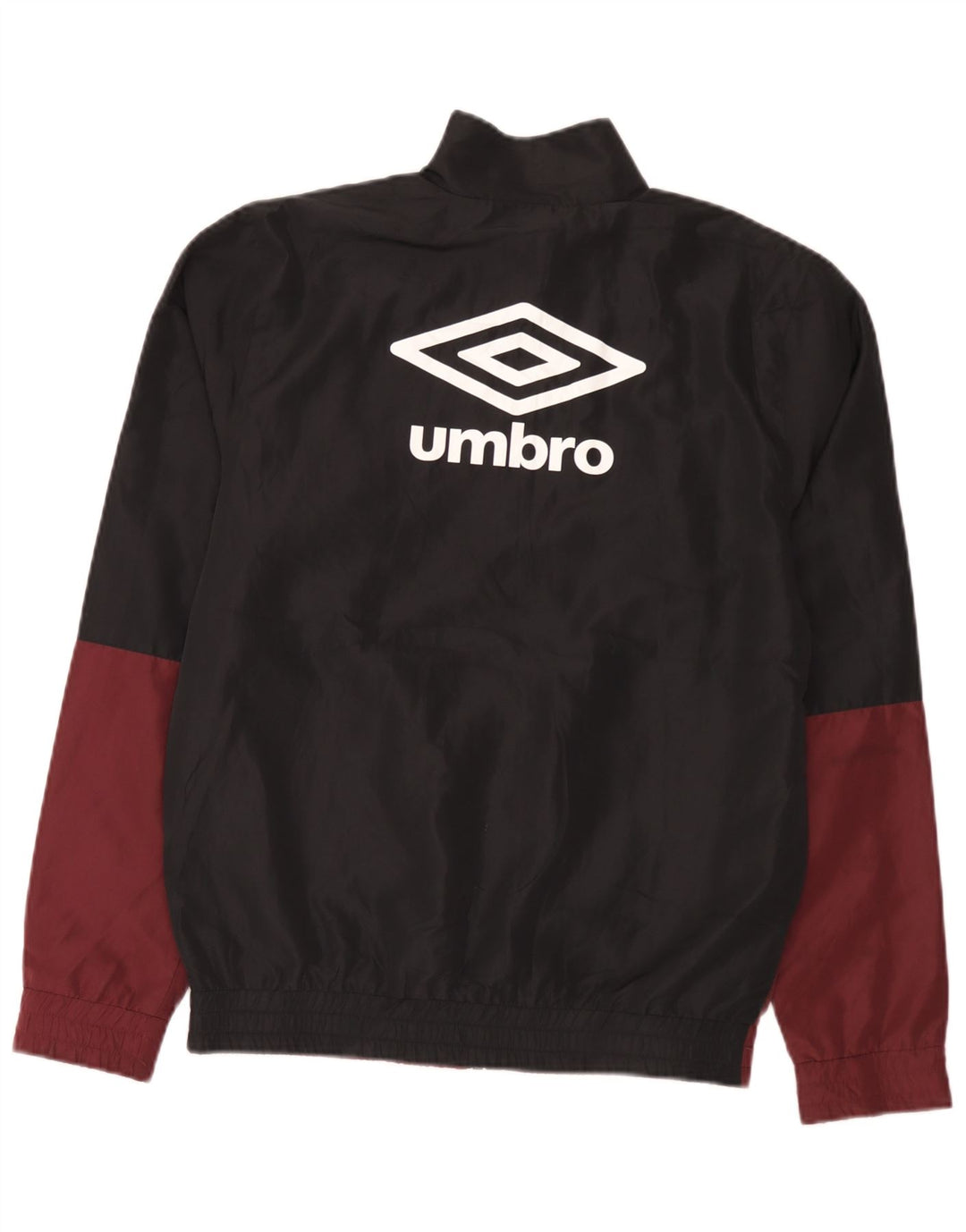 Umbro Mens Graphic Tracksuit Top Jacket Small Maroon Colourblock Polyester