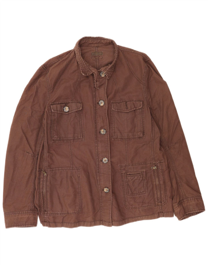 Marlboro Classics Womens Reversible Utility Jacket EU 50 3XL Brown Cotton