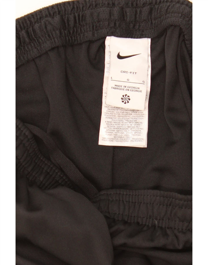 Nike Mens Dri Fit Tracksuit Trousers Large Black Colourblock Polyester