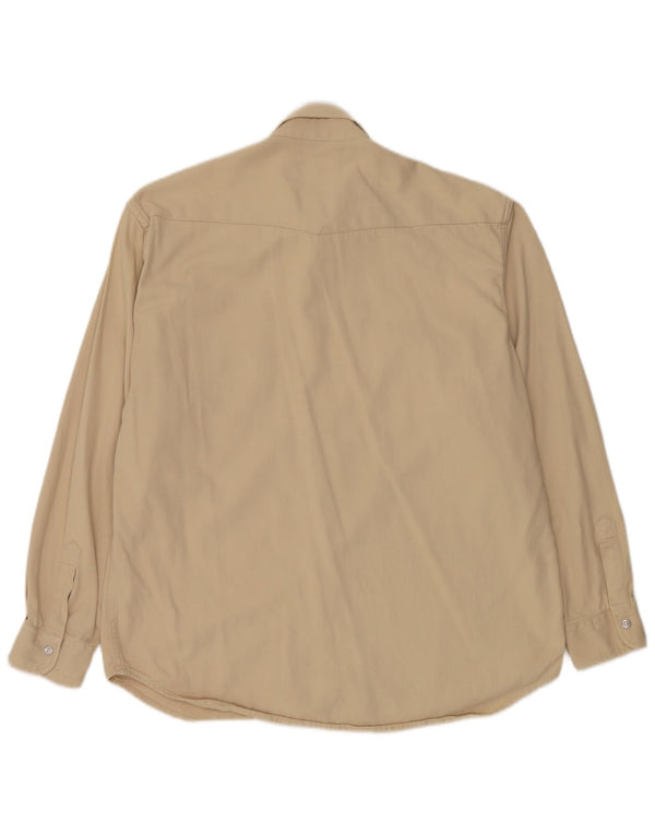 Carrera Mens Shirt Large Beige Cotton
