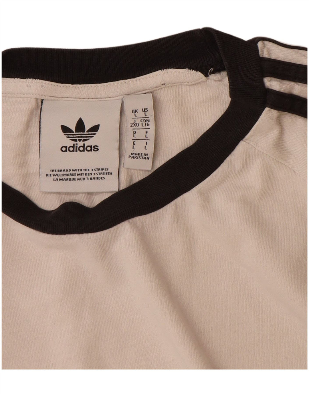 Adidas Mens T-Shirt Top Large White Cotton