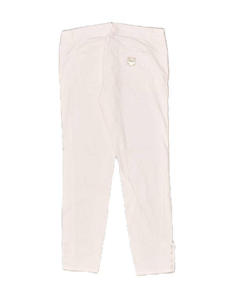 LIU JO Womens Slim Casual Trousers W34 L28  White | Vintage Liu Jo | Thrift | Second-Hand Liu Jo | Used Clothing | Messina Hembry 