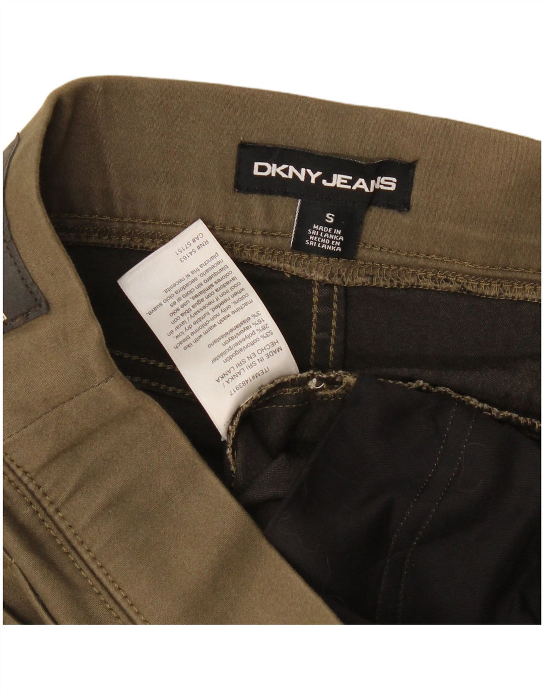 Dkny Womens Casual Shorts Small W27 Khaki Cotton