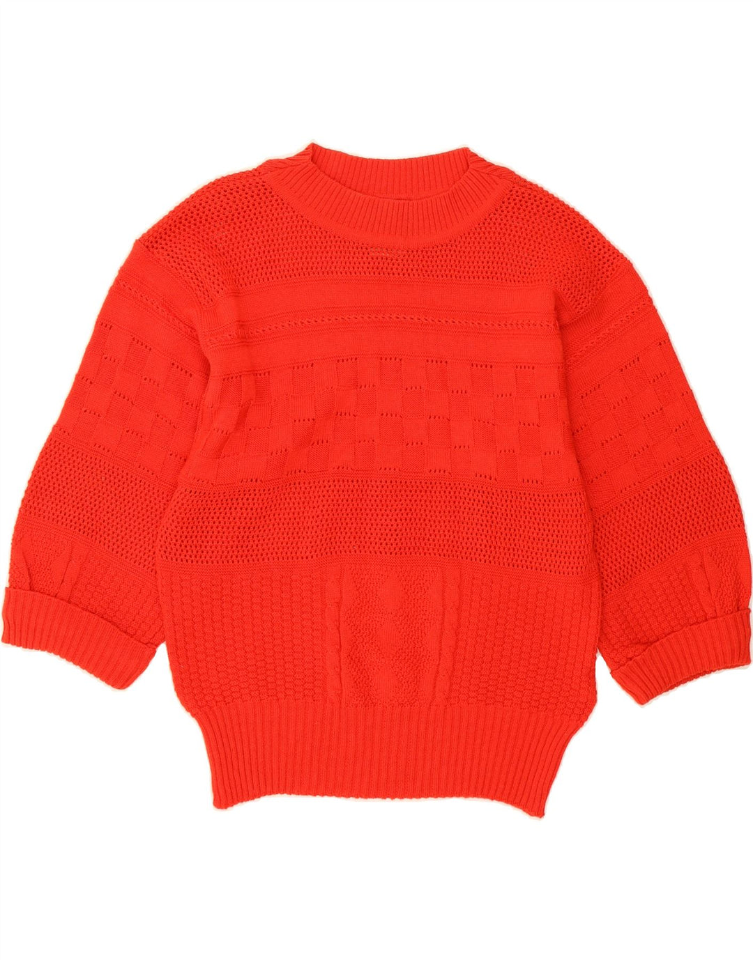 YESSICA Womens 3/4 Sleeve Turtle Neck Jumper Sweater EU 36 Small Red Vintage Yessica and Second-Hand Yessica from Messina Hembry 