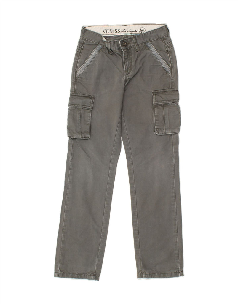 GUESS Boys Los Angeles Straight Cargo Trousers 9-10 Years W24 L26 Grey | Vintage Guess | Thrift | Second-Hand Guess | Used Clothing | Messina Hembry 