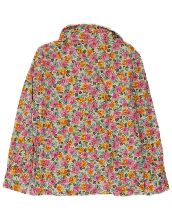 Vintage Womens Shirt Blouse UK 14 Large Multicoloured Floral